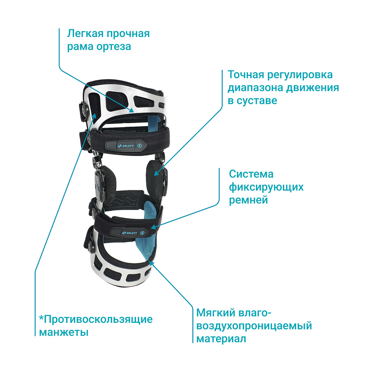 Ортез на коленный сустав OA-303 2G Orlett, сильная фиксация купить в OrtoMir24
